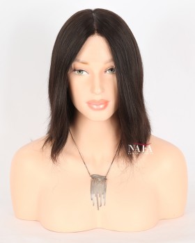 10-Inch Short Human Hair Black Wigs for Women